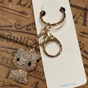 Gold Hello Kitty Keychain